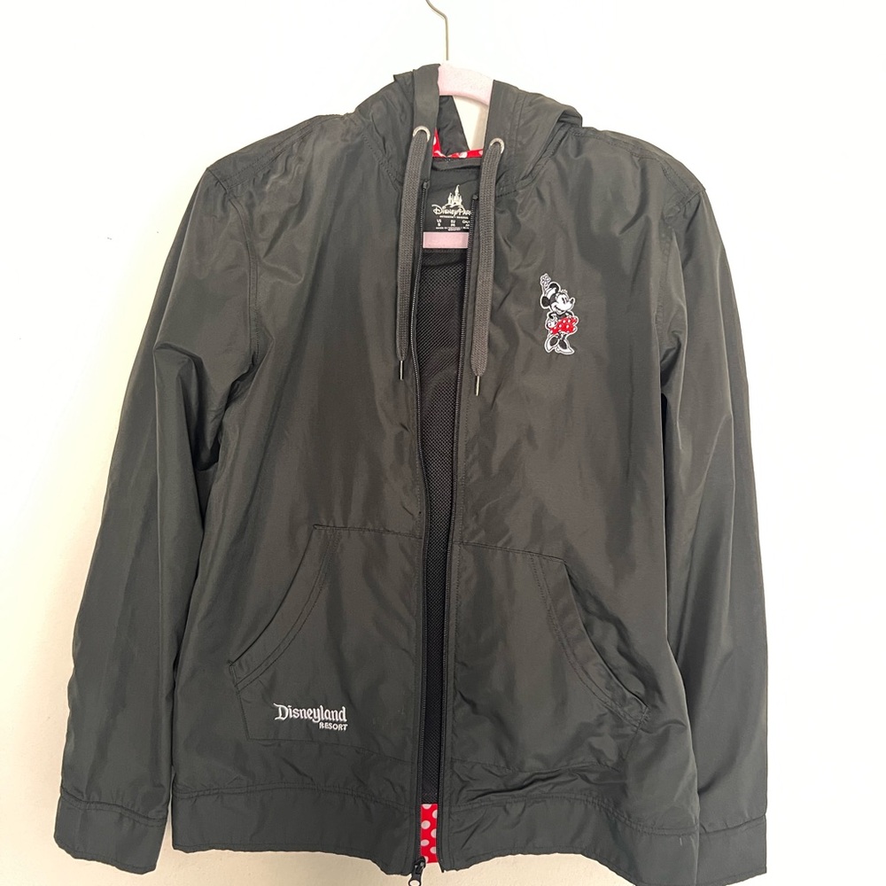 Disneyland Minnie Mouse Black Rain Jacket - Small